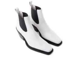 Chelsea|Ankle Boots-L'INTERVALLE Lyndale White Leather