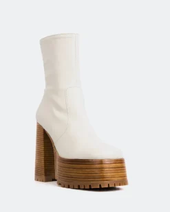 Platform|Ankle Boots-L'INTERVALLE Mackenzie Off White Leather