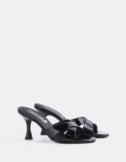 Mid Heels|Mules-L'INTERVALLE Madonna Black Patent