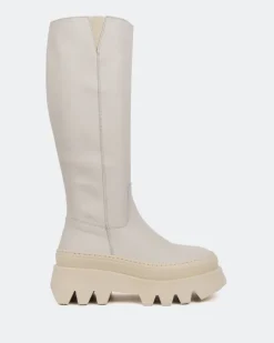 Tall Boots-L'INTERVALLE Mahone Beige Leather