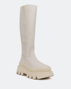 Tall Boots-L'INTERVALLE Mahone Beige Leather
