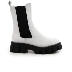 Chelsea|Ankle Boots-L'INTERVALLE Makati White Leather