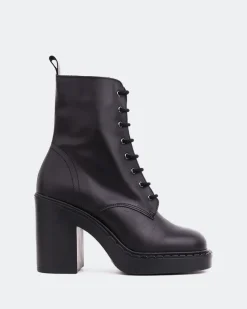 Platform|Lace-up-L'INTERVALLE Maldon Black Leather