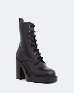Platform|Lace-up-L'INTERVALLE Maldon Black Leather