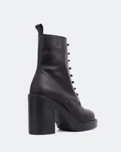 Platform|Lace-up-L'INTERVALLE Maldon Black Leather