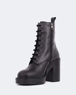 Platform|Lace-up-L'INTERVALLE Maldon Black Leather