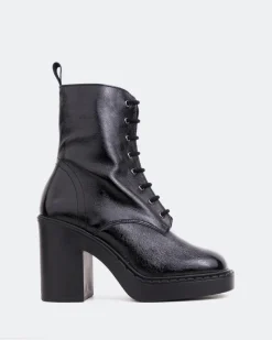 Platform|Lace-up-L'INTERVALLE Maldon Black Naplack