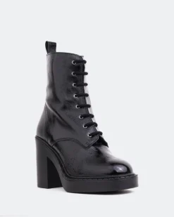 Platform|Lace-up-L'INTERVALLE Maldon Black Naplack