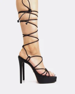 Platform|Strappy-L'INTERVALLE Malibu Black Leather