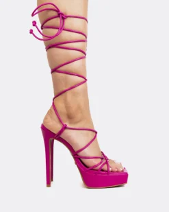 Platform|Strappy-L'INTERVALLE Malibu Fuchsia Leather