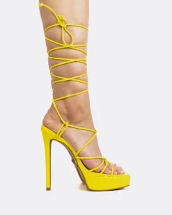 Platform|Strappy-L'INTERVALLE Malibu Yellow Leather