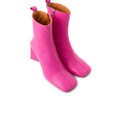 Ankle Boots-L'INTERVALLE Mannedorf Fuschia Leather