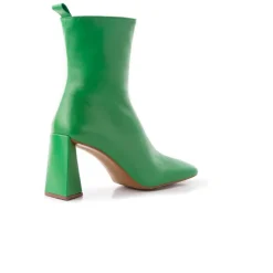Ankle Boots-L'INTERVALLE Mannedorf Green Leather