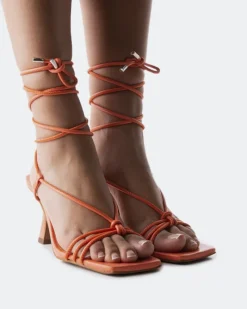 Strappy-L'INTERVALLE Manola Coral Leather