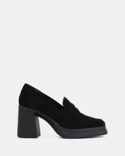 Platforms|Loafers-L'INTERVALLE Mantova Black Suede