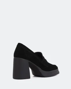 Platforms|Loafers-L'INTERVALLE Mantova Black Suede