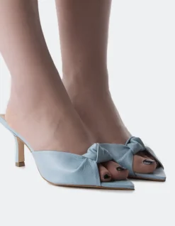 Mid Heels|Mules-L'INTERVALLE Manzanillo Blue Leather