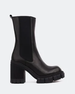 Chelsea|Ankle Boots-L'INTERVALLE Maple Black Leather