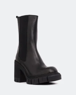 Chelsea|Ankle Boots-L'INTERVALLE Maple Black Leather