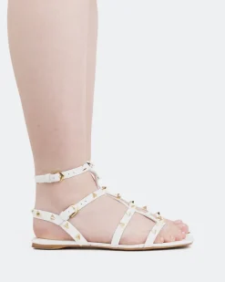 Strappy|Flats-L'INTERVALLE Marcie White Leather