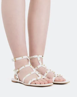 Strappy|Flats-L'INTERVALLE Marcie White Leather