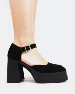 Platforms|Mary-jane-L'INTERVALLE Marconi Black Suede