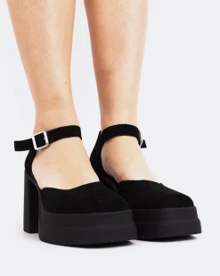 Platforms|Mary-jane-L'INTERVALLE Marconi Black Suede