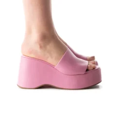 Wedges-L'INTERVALLE Mariel Pink Leather