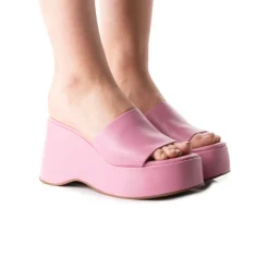 Wedges-L'INTERVALLE Mariel Pink Leather