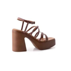 Platform-L'INTERVALLE Marilo Cognac Leather