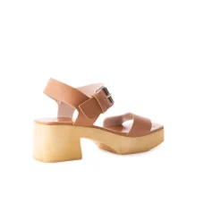 Wood Sandals|Platform-L'INTERVALLE Marion Tan Leather