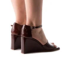 Wedges-L'INTERVALLE Mariposa Chestnut Leather