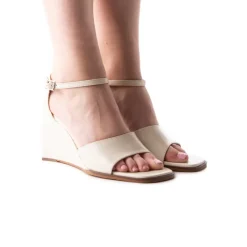Wedges-L'INTERVALLE Mariposa Off White Leather