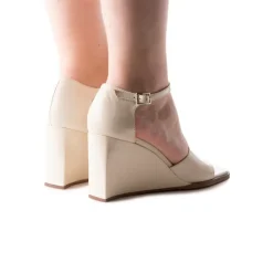 Wedges-L'INTERVALLE Mariposa Off White Leather