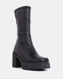 Ankle Boots-L'INTERVALLE Marlow Black Stretch