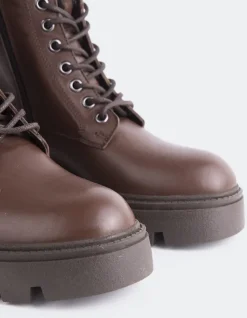 Lace-up|Ankle Boots-L'INTERVALLE Marstrup Brown Leather