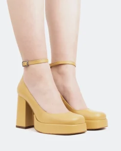Platforms-L'INTERVALLE Mash, Camel Leather/Cuir Chameau