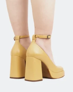 Platforms-L'INTERVALLE Mash, Camel Leather/Cuir Chameau