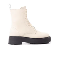Ankle Boots-L'INTERVALLE Matane Beige Leather