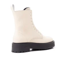 Ankle Boots-L'INTERVALLE Matane Beige Leather