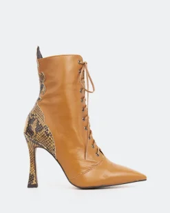 Lace-up|Ankle Boots-L'INTERVALLE Maybelle Tan Leather