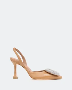 Slingbacks-L'INTERVALLE Mayta Camel Leather