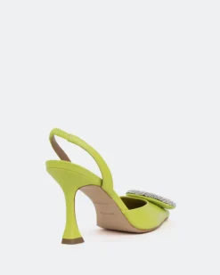 Slingbacks-L'INTERVALLE Mayta Green Leather