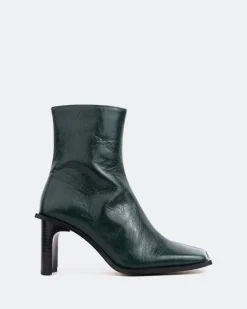 Ankle Boots-L'INTERVALLE McTavish Green Leather