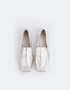Loafers-L'INTERVALLE Medici Silver Metal