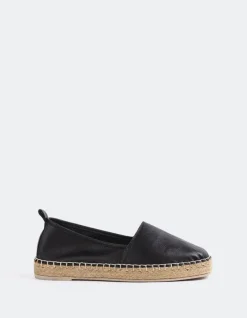 Espadrilles-L'INTERVALLE Medusa Black Leather