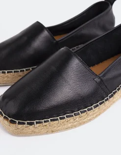 Espadrilles-L'INTERVALLE Medusa Black Leather