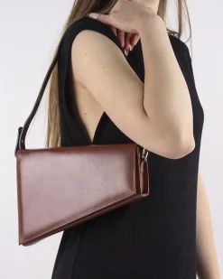 Clutch-L'INTERVALLE Meeka Cognac Leather