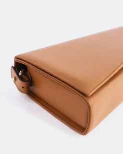 Clutch-L'INTERVALLE Meeka Tan Leather