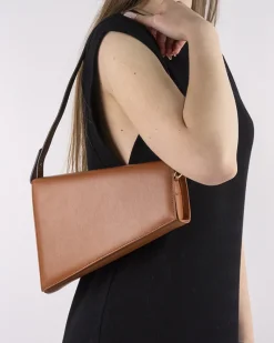 Clutch-L'INTERVALLE Meeka Tan Leather